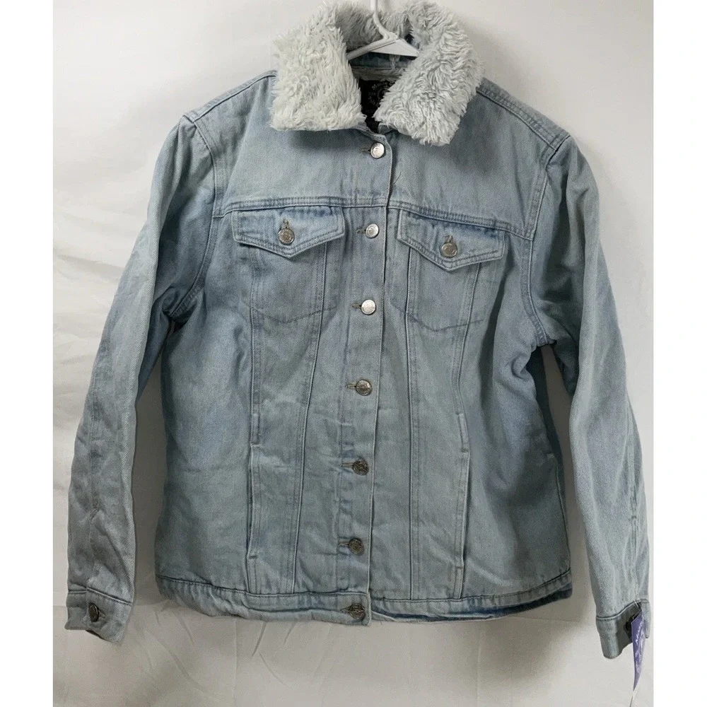 NWT Men Monte Carlo Polo & Jockey‎ Club Sherpa Lined Denim Trucker Jacket Medium
